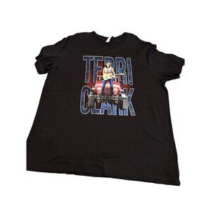 Terry Clark Black Unisex Crew Neck T-shirt 2X